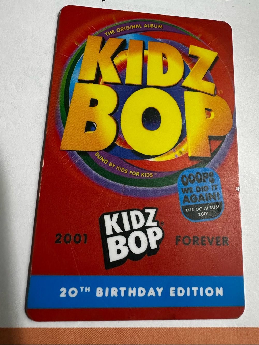 Kidz Bop 20th Birthday 2001 Yoto Music Card
